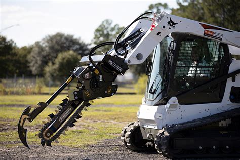 can you excavate with a skid steer|trencher attachment for skid steer.